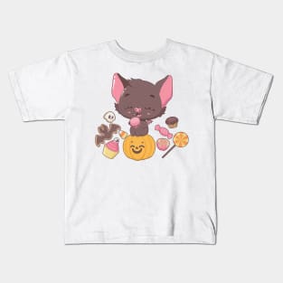 Vampire bat with sweets Kids T-Shirt